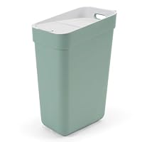 Curver Ready to Collect 30L Sorting Bin with Wall or Door Holder for Kitchen, Bathroom, Laundry - 100% Recycled - Green