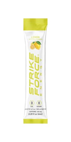 Image of Strike Force Energy Drink Mix - Lemon Flavor - Natural Tasting Caffeine Drink - Turn Any Drink into a Healthy Energy Drink - Zero Calories, Keto Friendly, Sugar Free, Pre Workout (10 Liquid Packs)