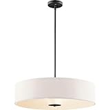 Kichler 42122BK Pendant, 3-Light 450 Total Watts, Black
