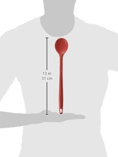 KAISER KAISERflex Czerwona łyżka do gotowania 30 cm, 100% bezpieczny dla żywności silikon z metalowym rdzeniem, nadaje się do mycia w zmywarce, wysoka stabilność i elastyczność