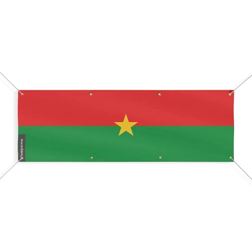 Drapeau Burkina Faso 80x240cm pour décoration culturelle