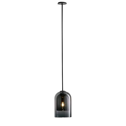Plafonnier en verre réglable Nordic Simplicity lustre de salon noir