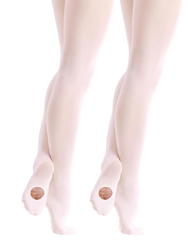 Ballet Dance Tights for Toddler Girls Women, 60D Ultra Soft Convertible pantyhose for Dance, Gymnastics2