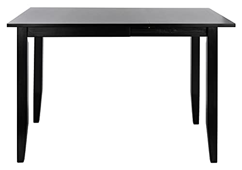 SAFAVIEH Home Collection Miliano Matte Black Drop End Leaf Dining Room Table DTB1404A