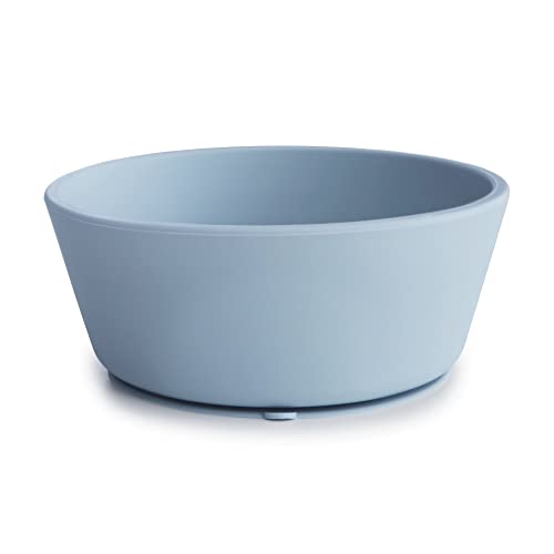 Image of mushie Silicone Suction Bowl | BPA-Free Non-Slip Design (Powder Blue)