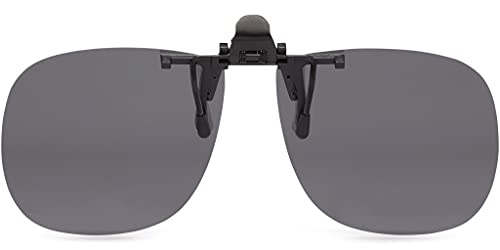 Fisherman Eyewear 8Fco Clip On Original Black Square Frame Polarized Sunglasses (Gray Lens) #TOP1