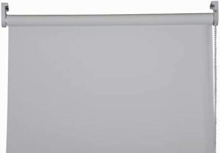 Thermal Insulated Blackout Fabric Roller Blinds, Easy Fit Room Darkening Shades Fittings Included Dark Grey (Width 120cm x Length 165cm, Thermal Blackout, Dark Grey) (BK004)