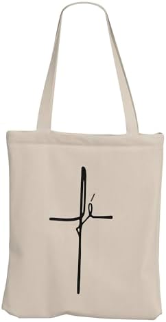 Ecobag Fé Bolsa de Praia Feminina Grande Tecido Costura Reforçada...