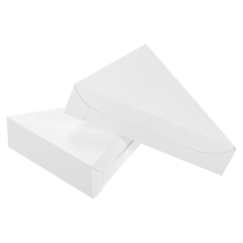 QUARKZMAN Pizzakartons, 20 Stück 8,07x6,5x1,77 Zoll - Pizza Einzelscheiben-Aufbewahrungsbehälter, Dreieckige Pizzascheibenbox, Mini-Pizzaverpackungskarton für Pizza-Party (Weiß)