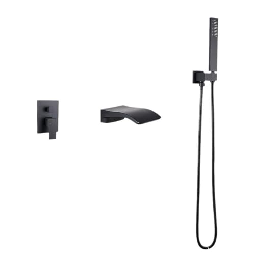 Robinet de baignoire cascade noir pour moderniser votre salle de bain familiale