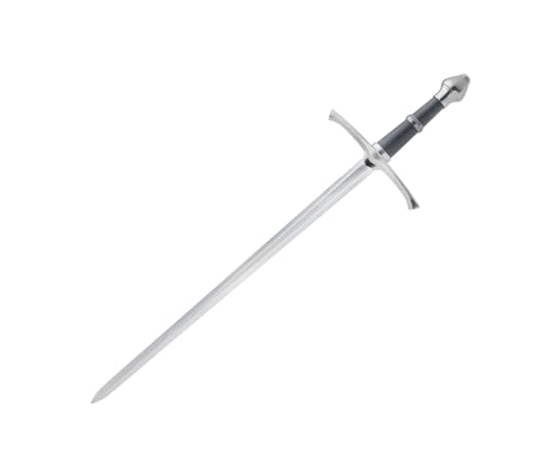 Legends in Steel Mini Replica Warrior Short Broadsword - 22 4/5" Length | Replica Medieval Broad Sword Design | 16 7/10" Stainless Steel Blade | Pewter Color Crossguard | Durable & Attractive Scabbard