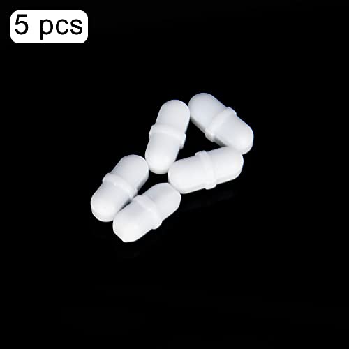 stonylab Mieszadła Magnetyczne 15 mm, Pręty Mieszające z Powłoką PTFE do Laboratoryjnej Płyty Mieszającej, Białe, Odporne na Korozję, Zestaw 5 Sztuk