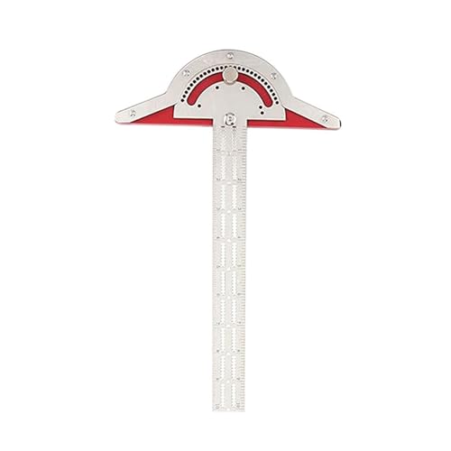 Edge Marking Leader - Stainless steel angle examiner, adjustable layout tool | High accuracy wooden gractor with clear gradation, measuring instruments for builders, craftsmen and cabinet makers