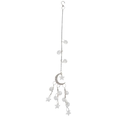 GORGECRAFT Glass Sun Catcher Moon Star Crystal Window Hanging Clear Prism Crystals Dream Catchers with Hook Wall Decor for Home Garden Backyard Room Bedroom Ceiling Decoration Gifts Christmas Birthday