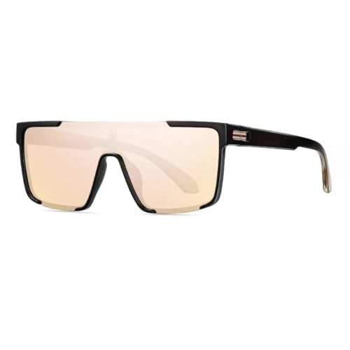 Lunettes de soleil demi-monture avec verres miroirs roses anti-UV