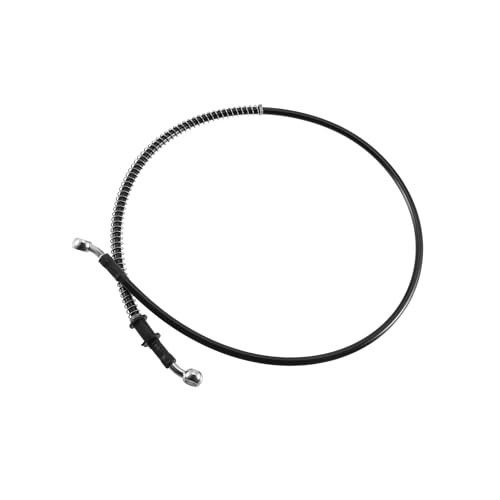 Image of INFINAUTO 100cm AN3 M10 Car Hydraulic Brake Line Oil Hose Pipe 28° 28° Black Stylish Design