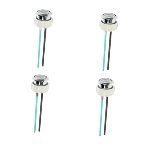 Bouton pour réservoir de chasse d'eau en lot de 4 pièces inoxydables - 6