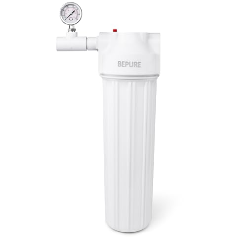 Image of Bepure MF Whole House Filtration System |Main Line Filter| Depth Filtration Technology | Inbuilt Pressure Gauge installed | Reduce turbidity, mud and smell in water