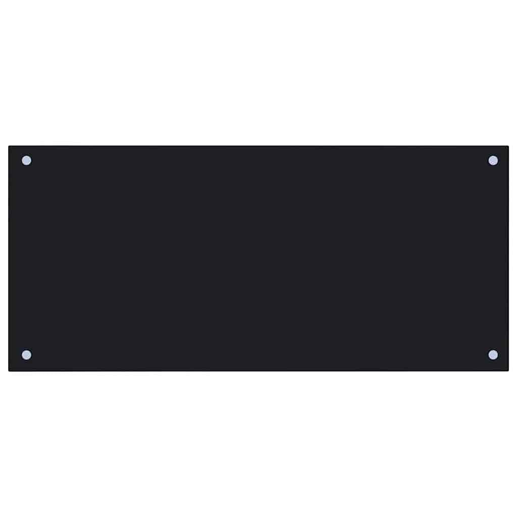 Generisch Küchenrückwand 2 pcs Schwarz 90 x 40 cm Gehärtetes Glas,Heim & Garten,Küche & Esszimmer,Küchenhelfer & -utensilien-3415437