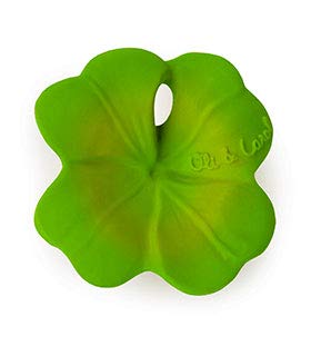 Oli & Carol - Natural Rubber Toy, Eli The Clover, 6 cm