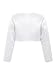 winying Kids Girls Long Sleeves Satin Bolero Shrug Flower Girl Dress Coat Jacket Party Outerwear White 14 Years