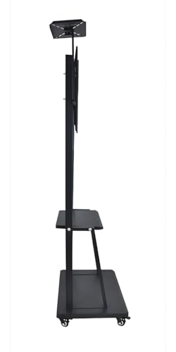 Image of Premium Heavy Duty Full Motion Swivel Floor Stand TV Trolley with Brackets for 32 inch inch to 75 inch LED, LCD for VESA Sizes 100 x 100 Upto 600 x 400 mm (Tv Trolley 3 Shelves) (Miniature)