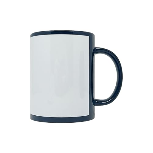 Make Market 12 unidades de taza cerámica 15oz negra con parche blanco miniatura 7