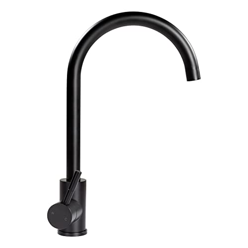 Image of Lippert Flow Max Curved Gooseneck Kitchen Faucet for RVs and Residential