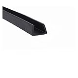 Uチャンネルエッジトリム、Uエッジプロテクター U字型シーリングストリップ 3.28フィート フラットボトム ブラック ラバーエッジトリム エッジストリップ 鋭いエッジをカバー 車のドアエッジガード(15mm x 15mm)