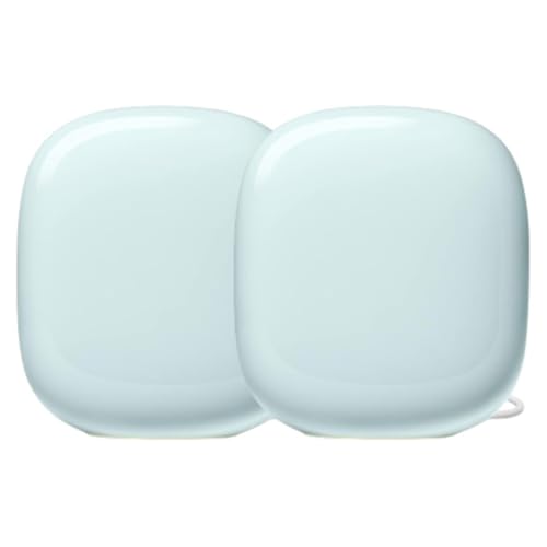 Image of Google Nest WiFi Pro - Wi-Fi 6E - Reliable Home Wi-Fi System with Fast Speed and Whole Home Coverage - WPS - Mesh Router - Non-Retail Packaging - 2 Pack - Fog