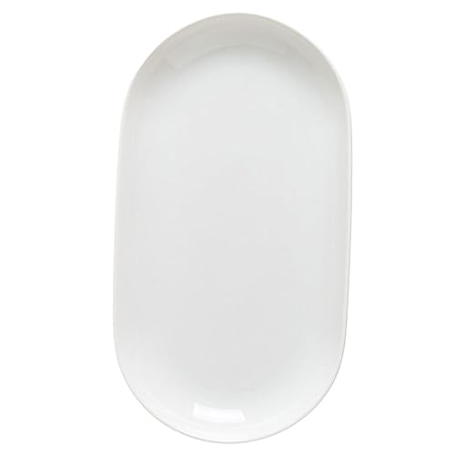 CIYODO 楕円形のサービングプラッター 蒸し皿 セラミックフードプレート 蒸し魚プレート ステーキ お手入れ簡単 家庭 レストラン用