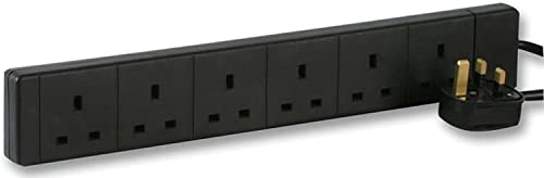 rhinocables UK Power Extension, Black, 3m