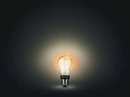Philips Hue White, ampoule LED Connectée Filament E27 Forme Standard, Compatible Bluetooth, fonctionne avec Alexa, Google Assistant et Apple Homekit - 1 Unité (Lot de 1)
