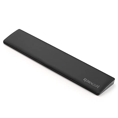 Redragon P036 Meteor M Repose-poignet ergonomique en mousse à mémoire de forme avec base en caoutchouc antidérapant, 80 % 87 touches, taille TKL 35,9 x 7,3 cm, hauteur 20 mm, noir Cover