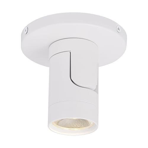 Image of Nuvo Lighting 62 /1106 12W LED Adjustable Barrel Monopoint Ceiling and Wall Spotlight, White