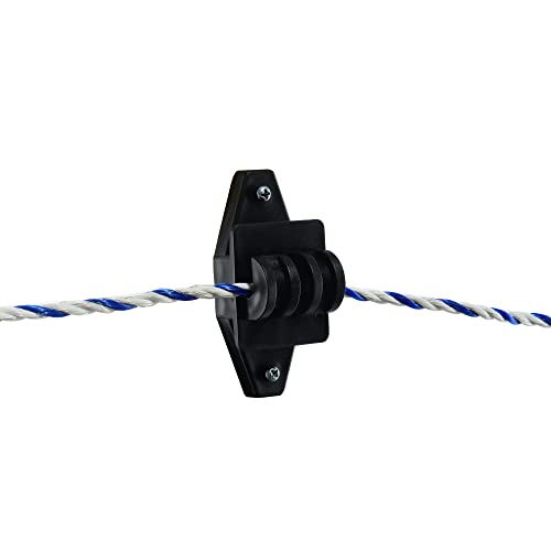Aisladores eléctricos para postes de madera, aisladores de uñas para alta resistencia, alambre de esgrima de alta resistencia, alambre de polietileno de alta resistencia, negro (50)