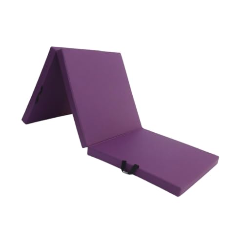 Esterilla de Pilates plegable y tapete impermeable acolchado individual en color violeta oscuro