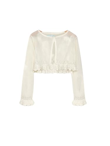 Abel & Lula Knitted Cardigan for Girls Natural