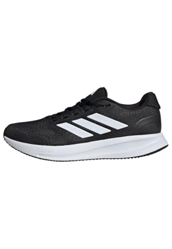 adidas Herren Runfalcon 5 Wide Running Shoes, Core Black/Cloud White/Core Black, 41 1/3 EU