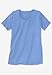 Woman Within Plus Size Perfect Short-Sleeve Scoopneck Tee - 5X, Ultra Blue