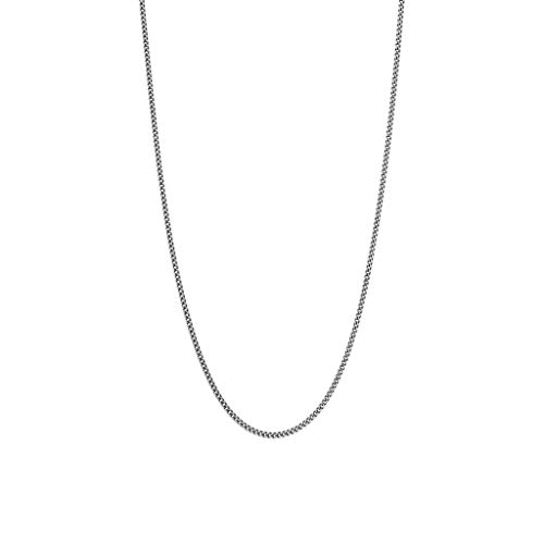 Cuban Chain Necklace | Brushed Sterling Silver2