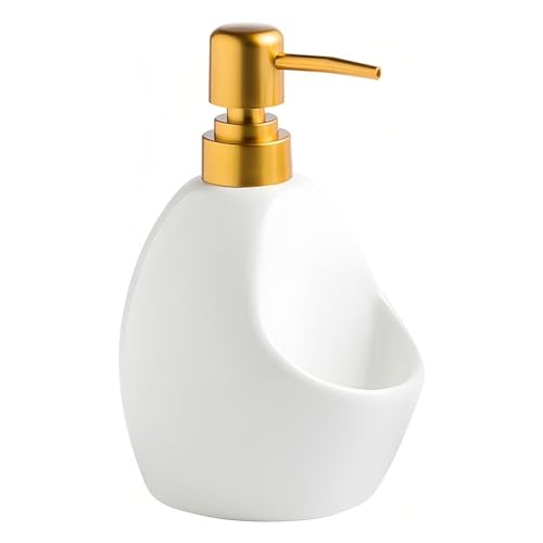 Lavar Botella de loción 500 ml con Bomba for decoración baño Vintage Cocina y Decoración estética para el baño(White)