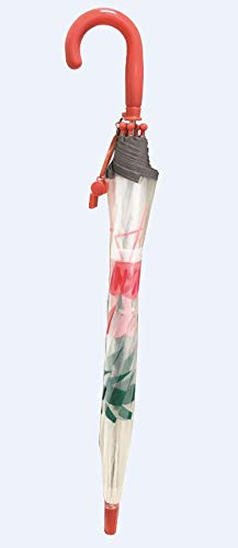 Smartbulle Child Umbrella Transparent Birdcage - Fluorescent Border : Windproof; Diameter=71Cm; Manual Opening; Girl Umbrella; Design: Pink Flamingo #TOP1