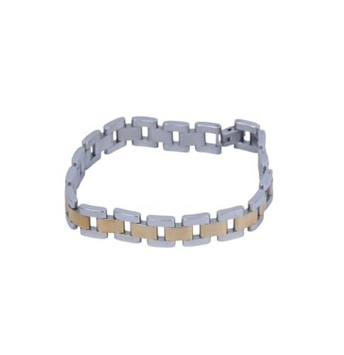Image of Jiaara Anti-tarnish Stainless Steel dual tone Watch band Bracelet for Men