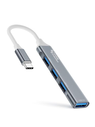 Image of CableCreation 4 in-1 USB C Hub(Lite Series), Type C Multiport Adapter with 1 x USB 3.0 & 3 x USB 2.0 Ports,Up to 5 Gbps Super Fast Data Transfer for MacBook Pro /Air,iPhone 15 Pro Max,PS4, Xbox,