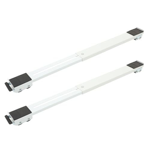 Support machine à laver en fer blanc robuste avec 24 roulettes ultra-stables