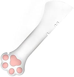 Cat Daily Necessities, Pet Canned Spoon for Pet Food Can Supplies Cat Jar Opener Cat Paw Design Multifunction (White)