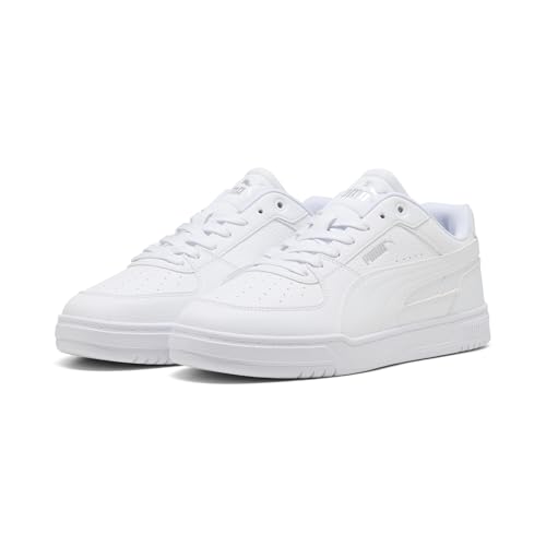 PUMA Baskets Unisexes CAVEN III, Blanc, Argent, Noir, 41 EU, White Silver Black, 42 EU