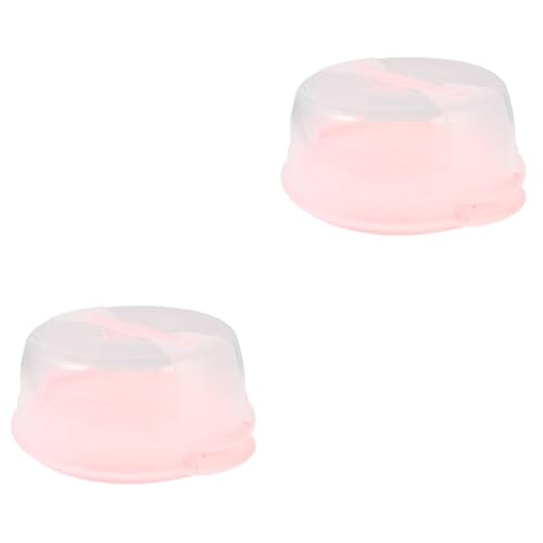 ABOOFAN 2pcs Dessert Carrying Box Cake Carrier Cake Safe Transport Baking Box Pp Plastic Decorative Case