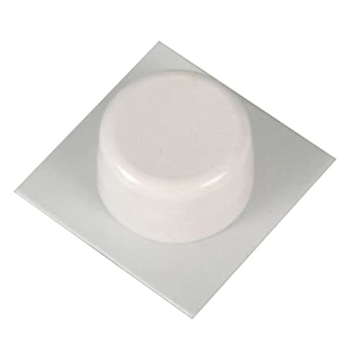 Amig - Amig | Klebepuffer für Türen, 45 x 45 mm | Modell 405 | Kunststoff | Edelstahl-Finish | Quadratische Metallbasis | Bodenbefestigung | Einfache Montage